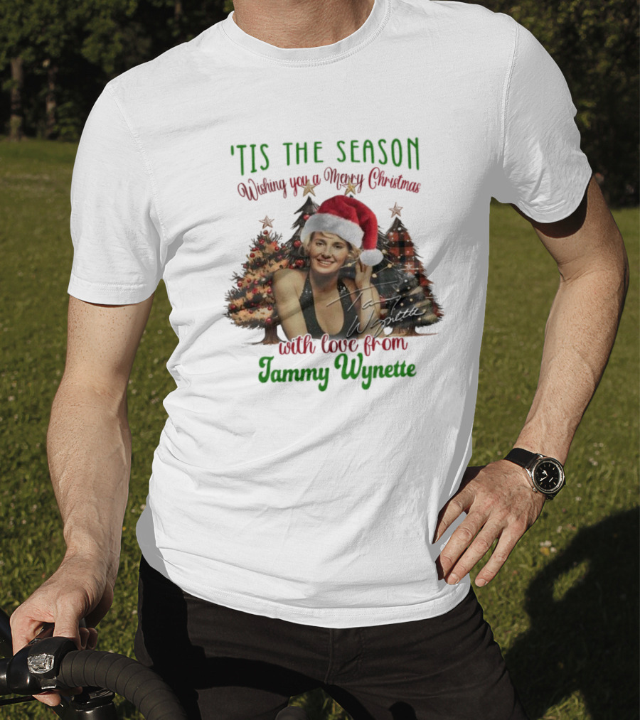 'Tis The Season Wishing You A Merry Christmas With Love From Tammy Wynette T-Shirt