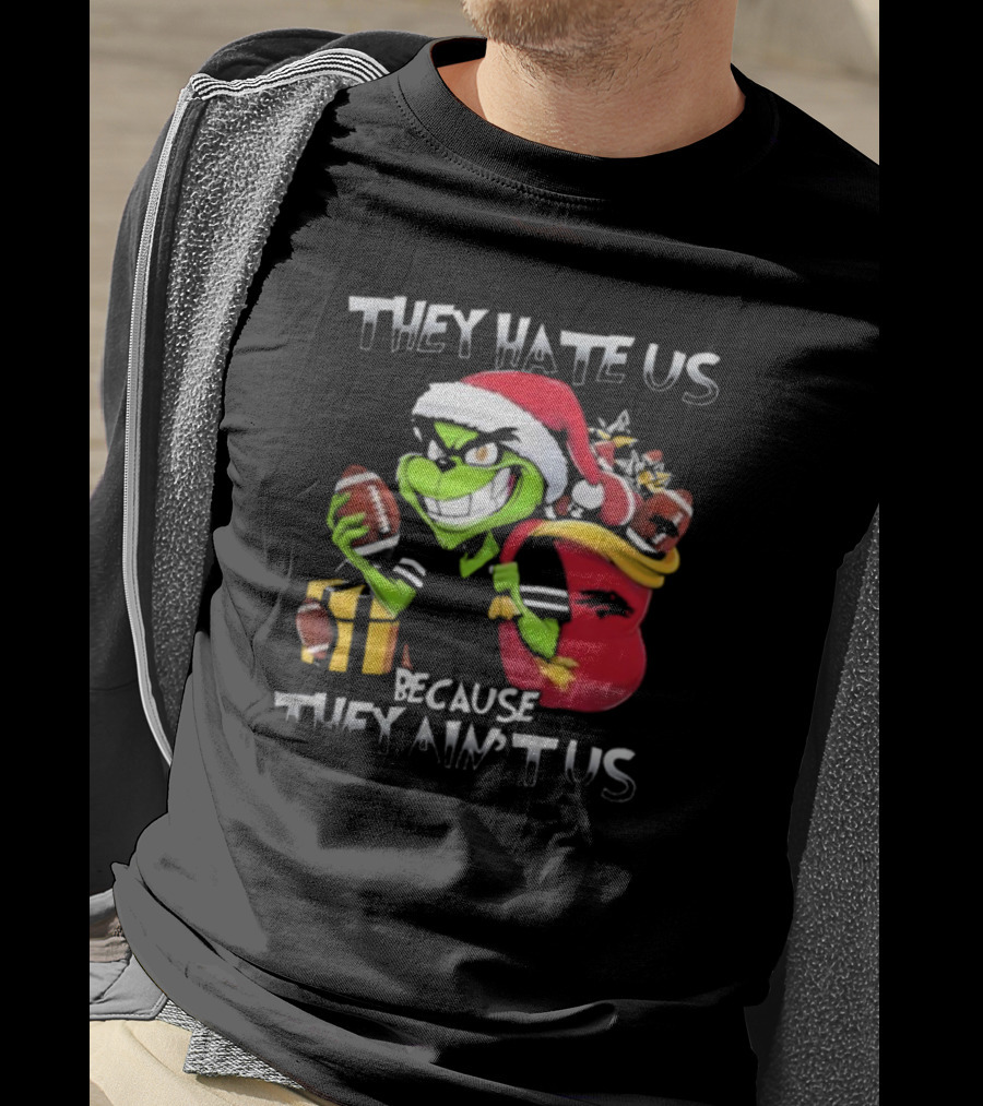 They Hate Us Because They Ain’t Us Grinch Nevada Wolf Pack Christmas Football T-Shirt