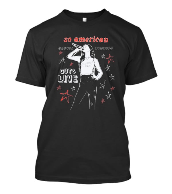 Olivia Rodrigo So American Guts Live Star Graphics T-Shirt