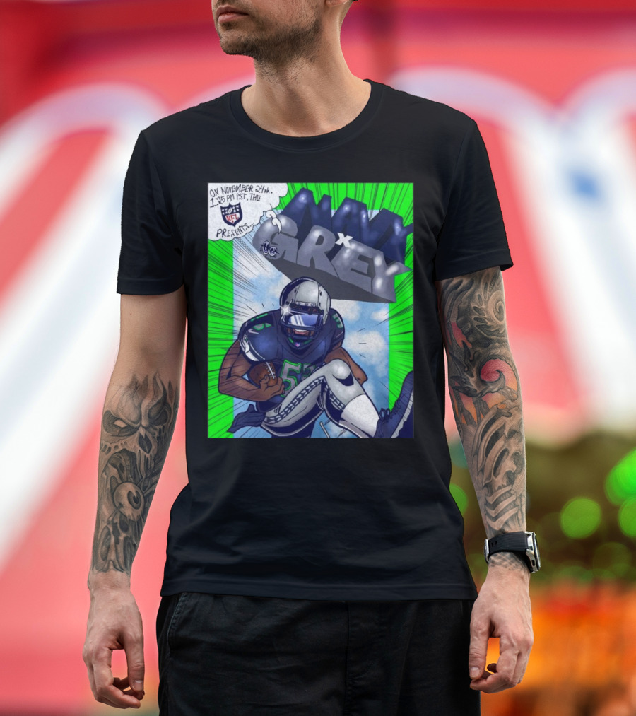 Seattle Seahawks Navy x Grey November 24th 1:25 PM PST The NFL Presents T-Shirt
