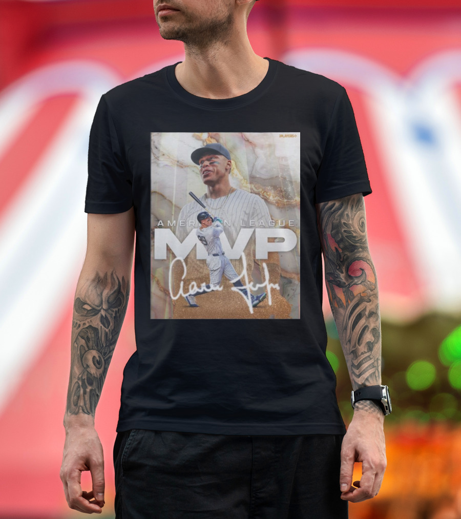 Aaron Judge American League MVP 24 New York Yankees Signature T-Shirt