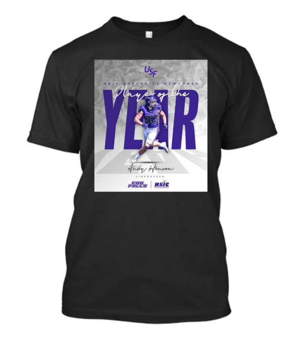 USF Football Andy Henson NSIC Defensive Newcomer Player Of The Year Linebacker T-Shirt