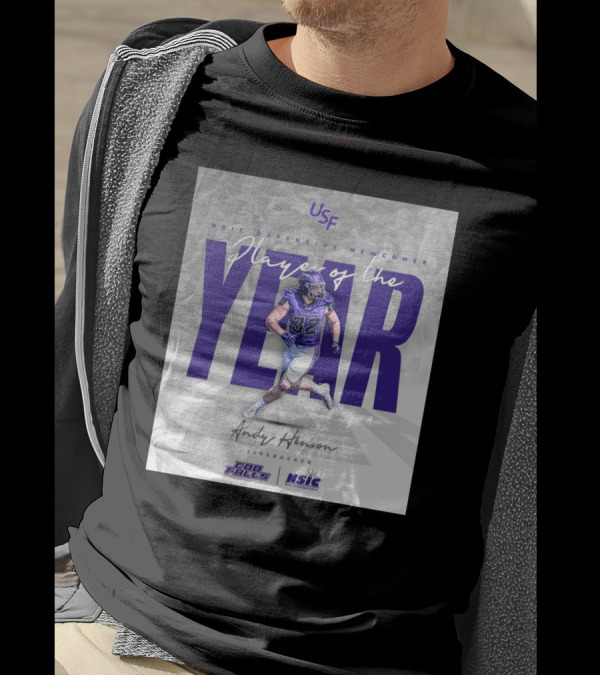 USF Football Andy Henson NSIC Defensive Newcomer Player Of The Year Linebacker T-Shirt