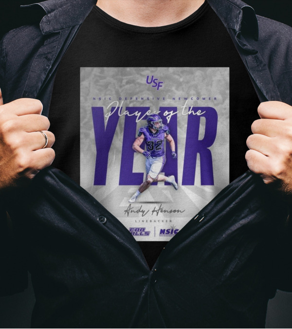USF Football Andy Henson NSIC Defensive Newcomer Player Of The Year Linebacker T-Shirt