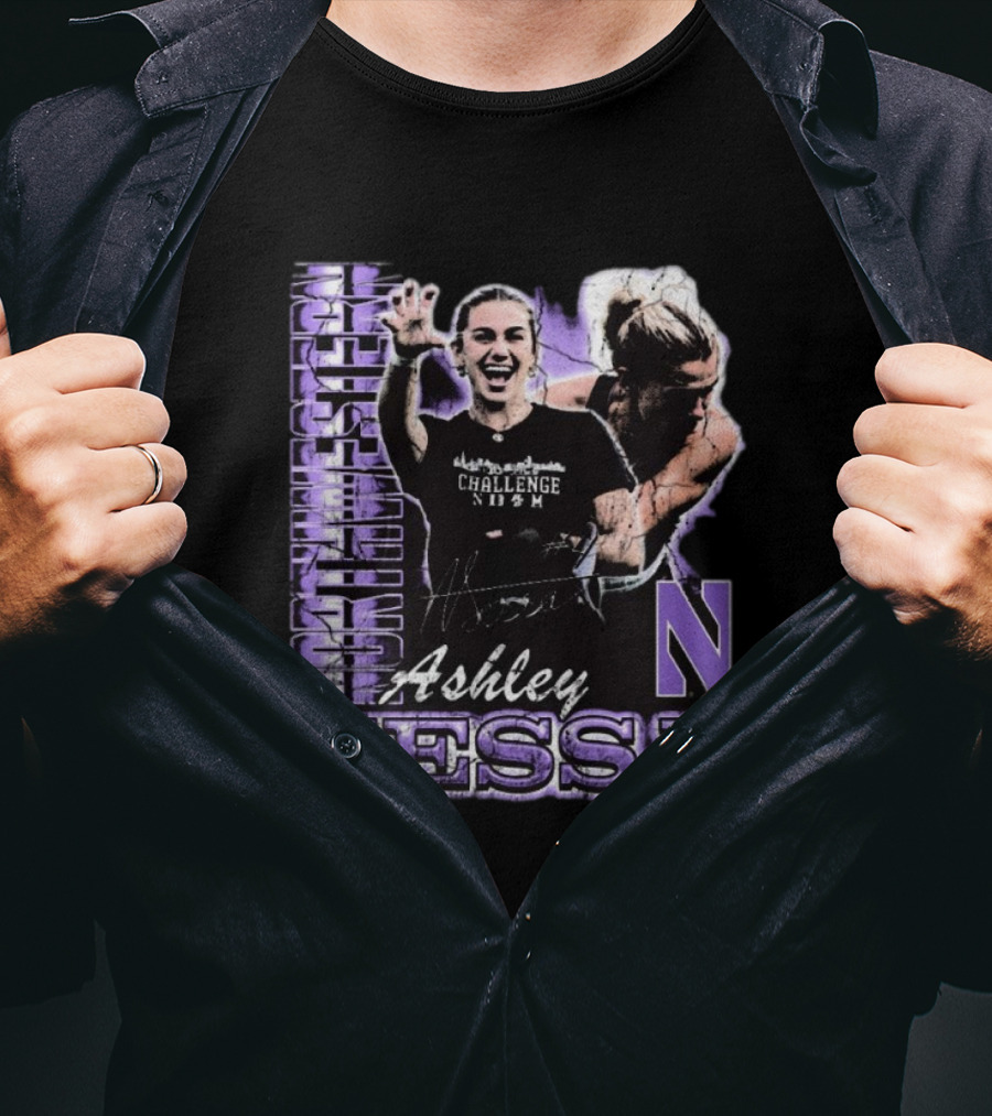 Ashley Sessa Northwestern Challenge 90s Retro Signature N T-Shirt