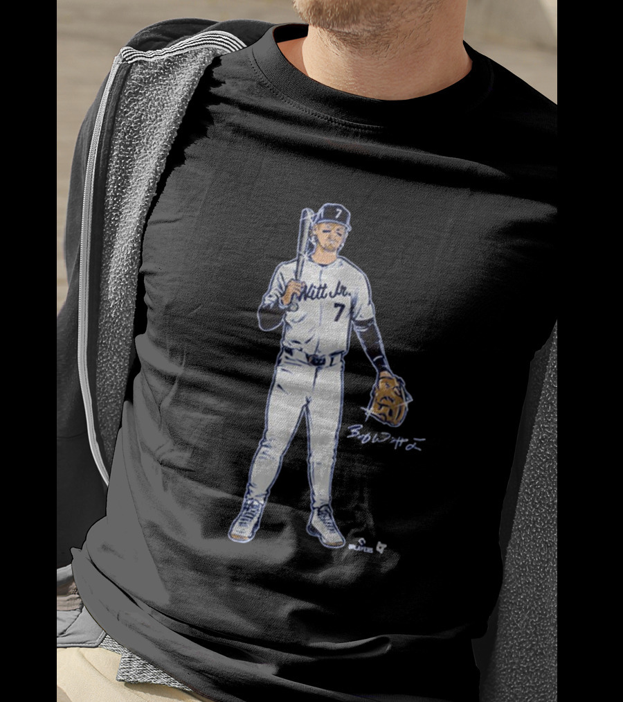 Bobby Witt Jr 7 Signature Kansas City Royals MLB Silver And Gold T-Shirt