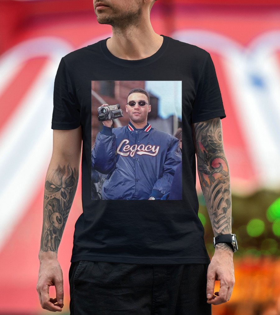 Derek Jeter Legacy Camcorder New York Yankees 2000 World Series MLB T-Shirt