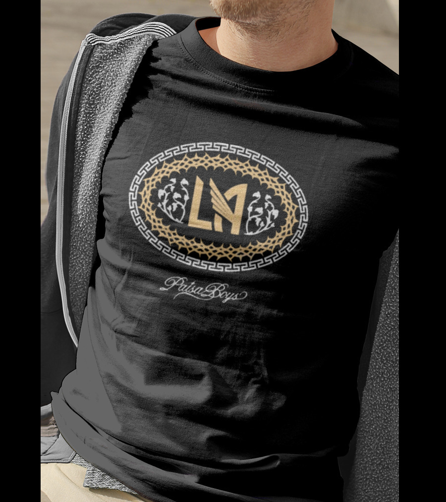 Los Angeles PaisaBoys Estrella LA Wings Greek Key Oval T-Shirt