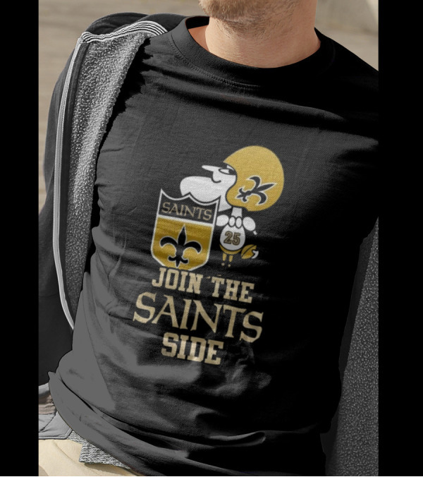 New Orleans Saints Snoopy 25 Join The Saints Side T-Shirt