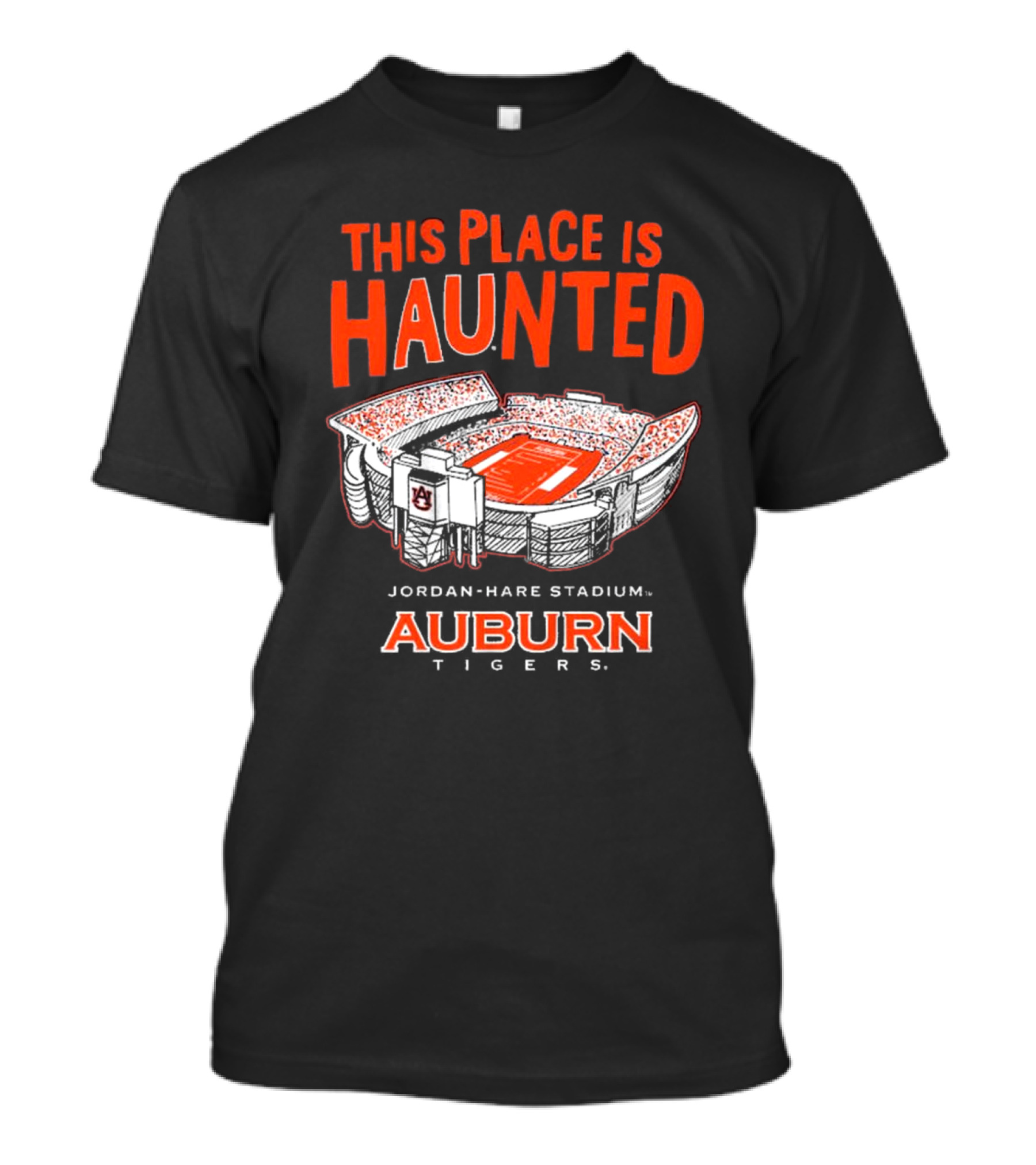 Auburn Tigers This Place Is Haunted Jordan-Hare Stadium Football T-Shirt