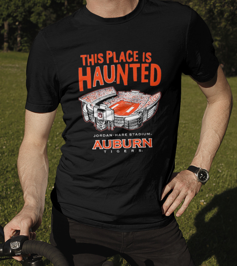 Auburn Tigers This Place Is Haunted Jordan-Hare Stadium Football T-Shirt