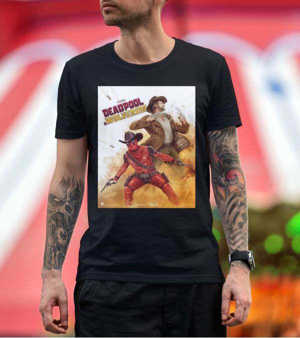 Premium T-Shirt: Deadpool and Wolverine Cowboy Marvel 2024 November 12 Disney T-Shirt Deadpool and Wolverine Cowboy Marvel 2024 November 12 Disney T-Shirt