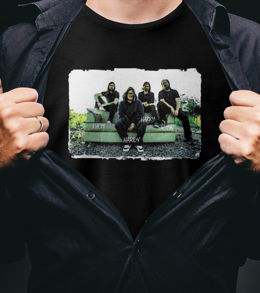 Rhett Hardy Harry Justin Band Photo T-Shirt
