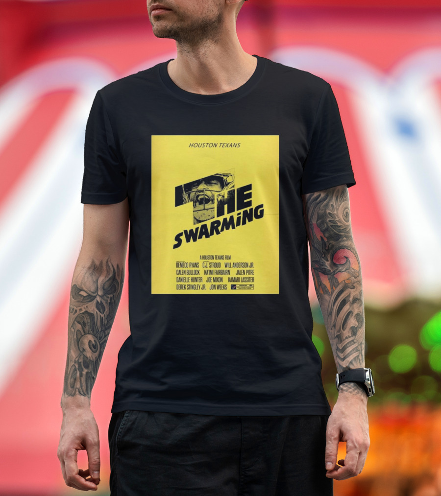 Houston Texans The Swarming Film Featuring Demeco Ryans C.J. Stroud Will Anderson Jr T-Shirt