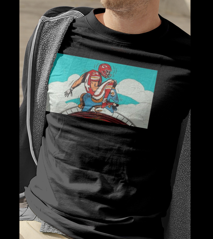 Kansas City Chiefs Vs. Denver Broncos Game-Day Matchup Sky Battle T-Shirt