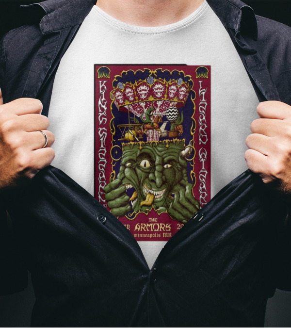 King Gizzard And The Lizard Wizard Sep 3rd 2024 The Armory Minneapolis MN Psychedelic Monster T-Shirt