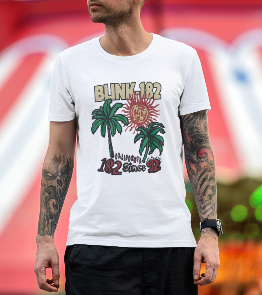 Blink-182 California 182 Since 92 Sun Palm Trees T-Shirt