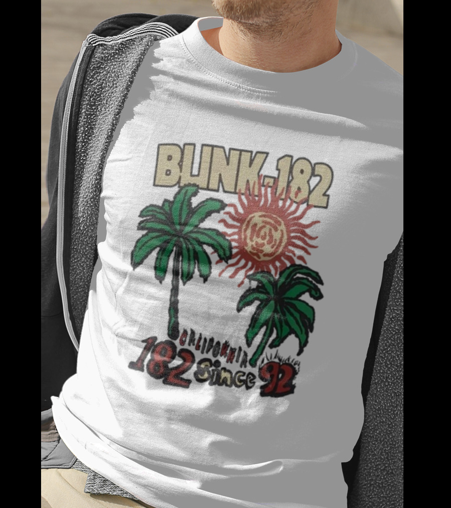 Blink-182 California 182 Since 92 Sun Palm Trees T-Shirt