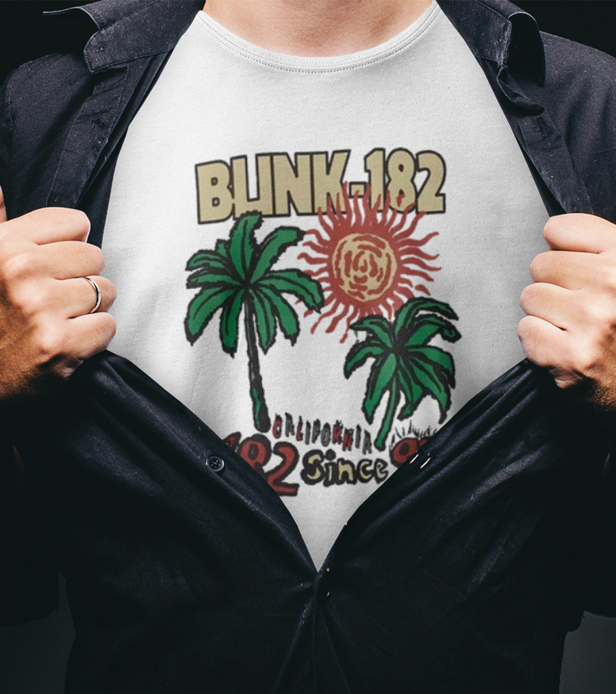 Blink-182 California 182 Since 92 Sun Palm Trees T-Shirt