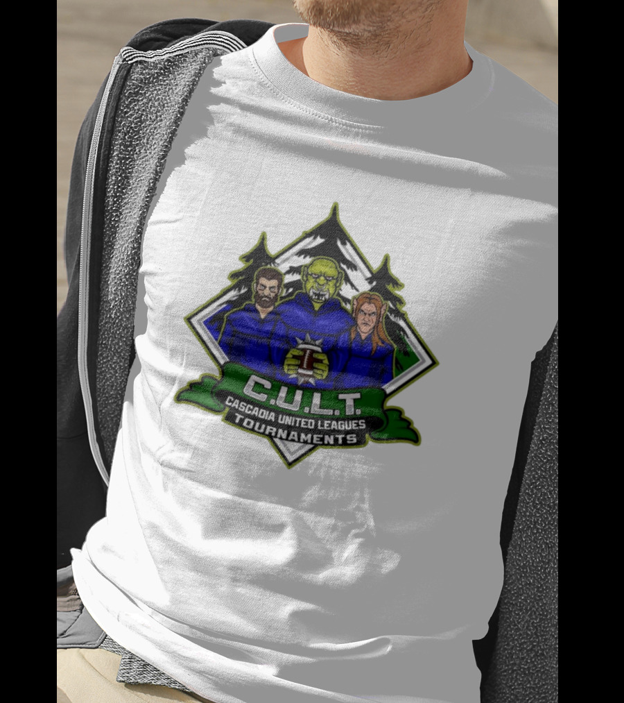 CULT Cascadia United Leagues Tournaments Blood Bowl Green Orc Iconic T-Shirt