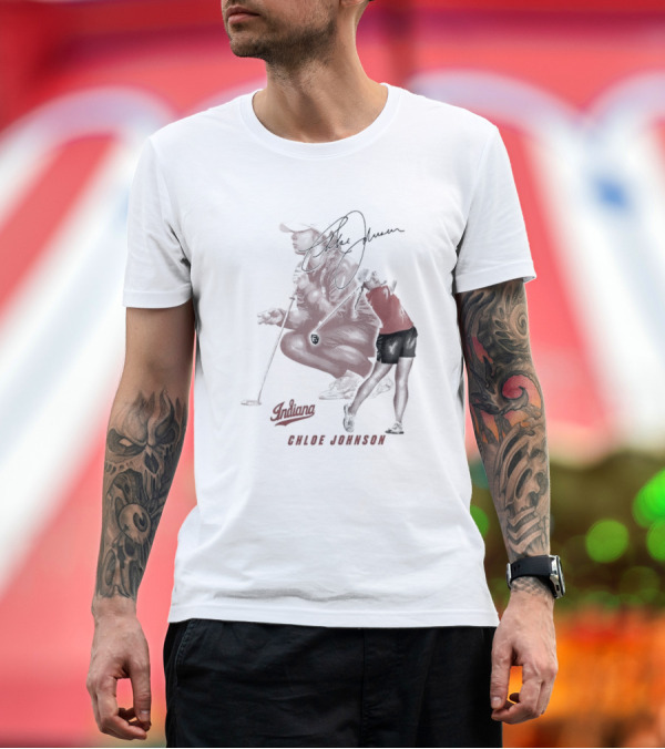 Premium T-Shirt: Chloe Johnson Indiana Golf Signature with Dynamic Player T-Shirt Chloe Johnson Indiana Golf Signature with Dynamic Player T-Shirt
