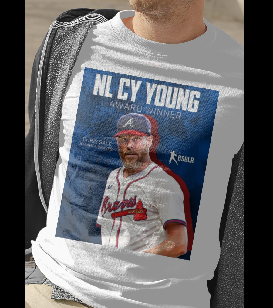 NL Cy Young Award Winner Chris Sale Atlanta Braves BSBLR T-Shirt