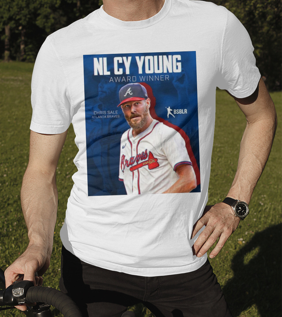 NL Cy Young Award Winner Chris Sale Atlanta Braves BSBLR T-Shirt