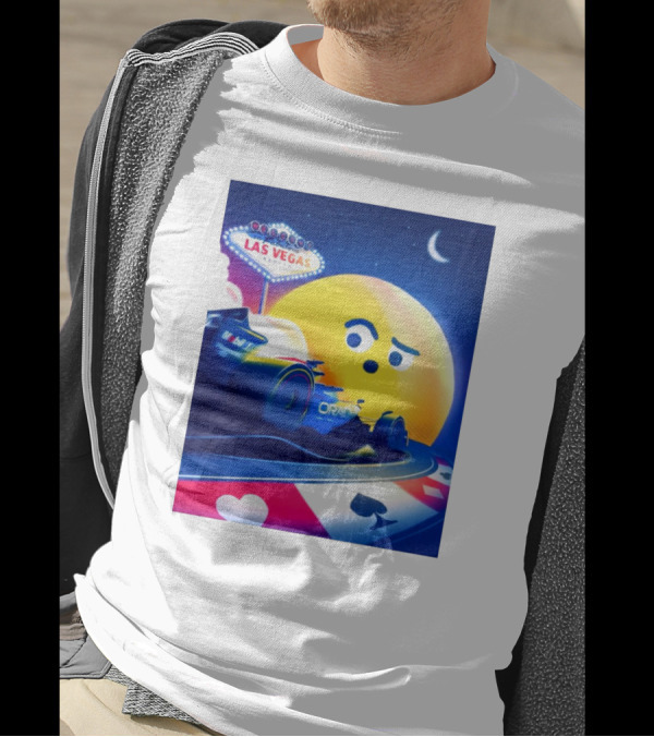 Oracle Red Bull Racing Las Vegas Nevada Moon And Cards Emoji T-Shirt