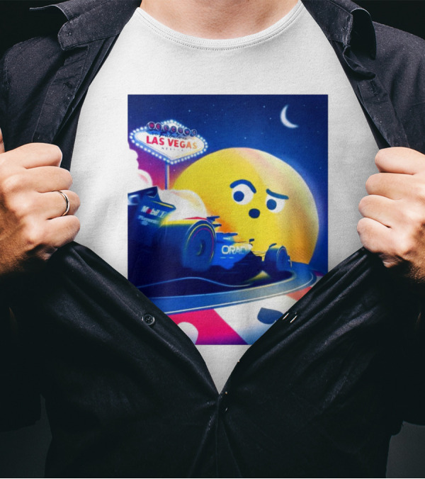 Oracle Red Bull Racing Las Vegas Nevada Moon And Cards Emoji T-Shirt