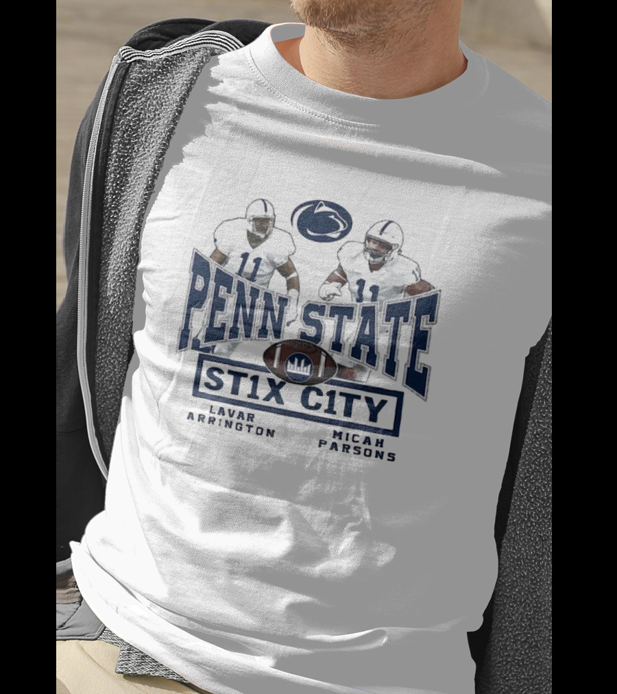 Penn State Nittany Lions ST1X City Lavar Arrington Micah Parsons T-Shirt