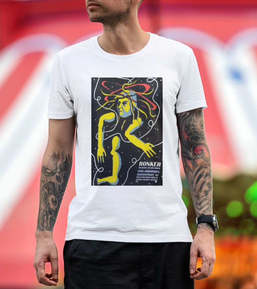 Ronker at Vera Groningen on November 28, 2024 with Artistic Figure and Cosmic T-Shirt