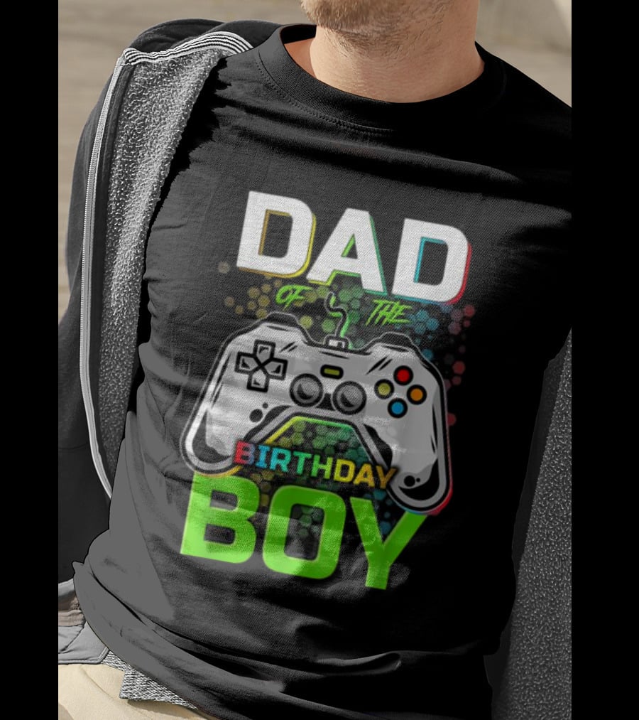 Dad Of The Birthday Boy Funny Gaming Video Gamer T-Shirt