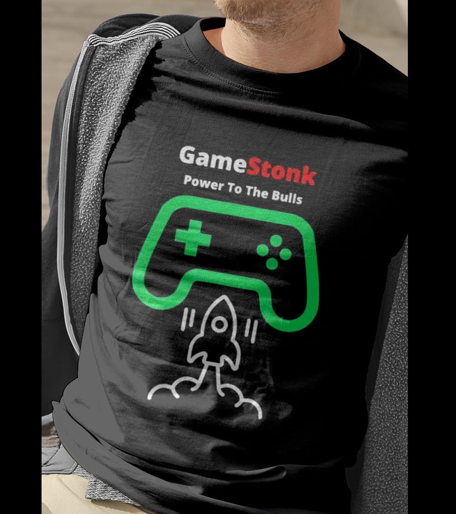 GameStonk Power To The Bulls Hedge Fund Destroyer Wall Street Bets Rocket Controller Classic T-Shirt