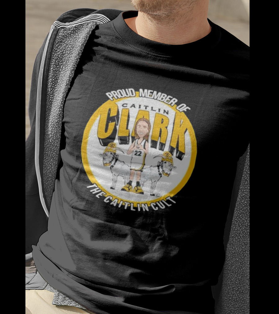 Proud Member Of Caitlin Clark The Caitlin Cult Goat Basketball Circle T-Shirt
