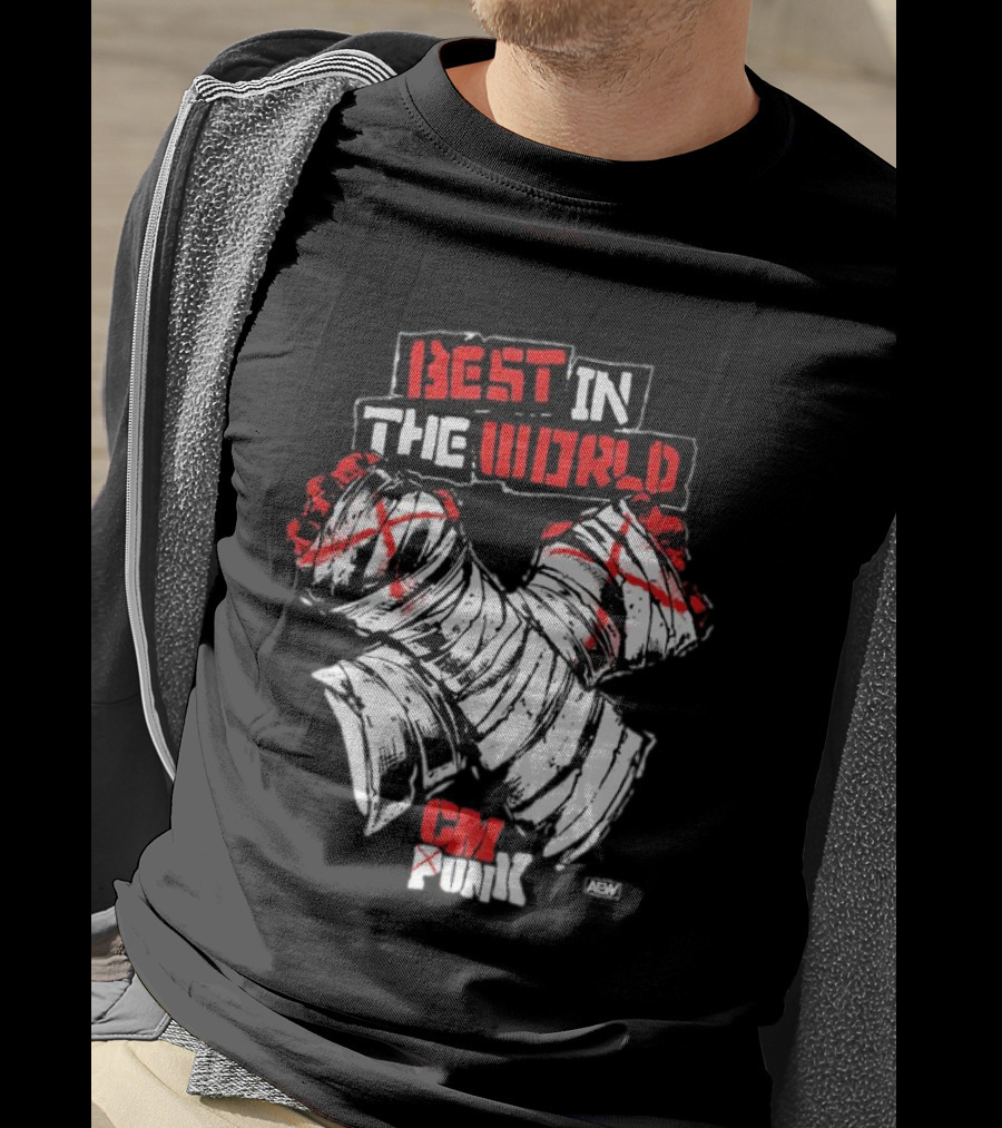 Best In The World CM Punk AEW Arms T-Shirt