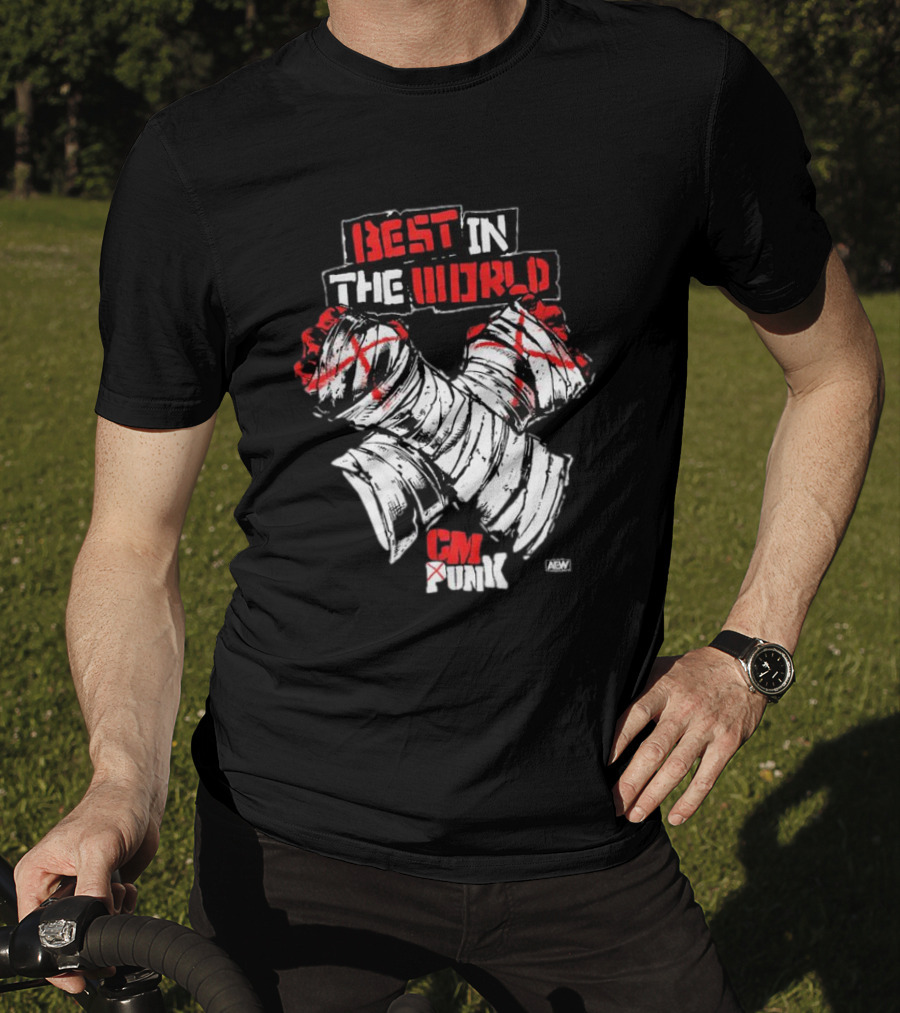 Best In The World CM Punk AEW Arms T-Shirt