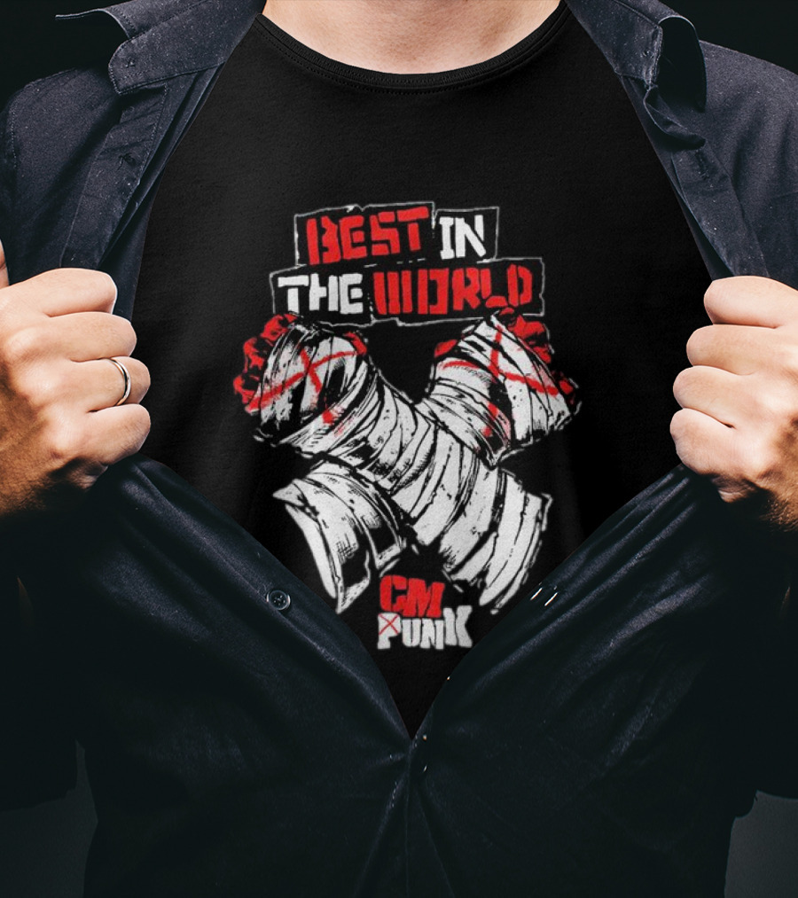 Best In The World CM Punk AEW Arms T-Shirt