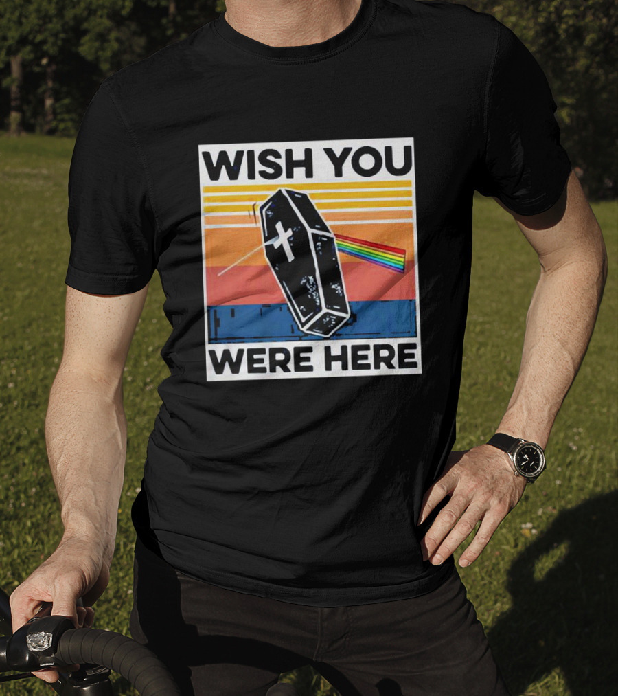 Coffin Wish You Were Here Vintage Rainbow Prism T-Shirt