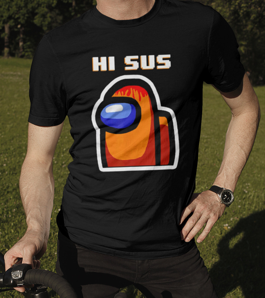 Hi Sus Impostor Among Us Funny Vintage Game T-Shirt