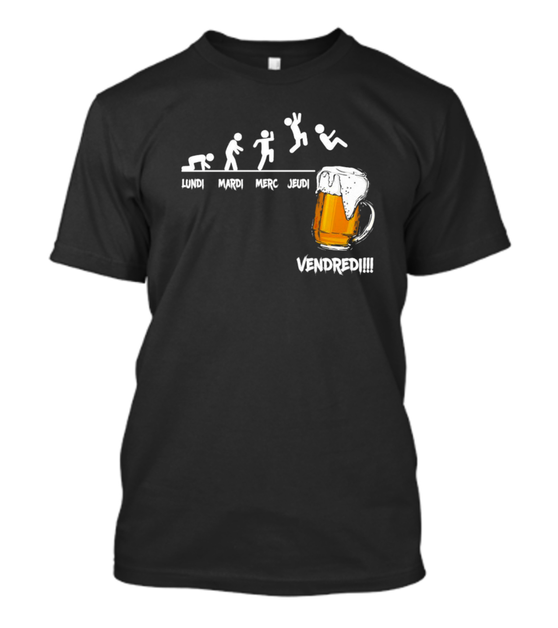 Lundi Mardi Mercredi Jeudi Vendredi Beer Evolution Mug T-Shirt