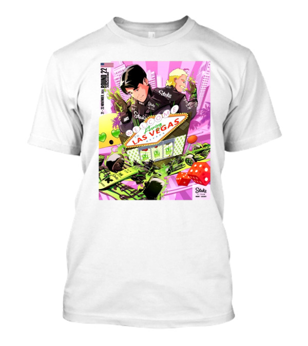 Welcome To Flaming Las Vegas Nevada November 21-23 2024 Round 22 Stake F1 Team Kick T-Shirt