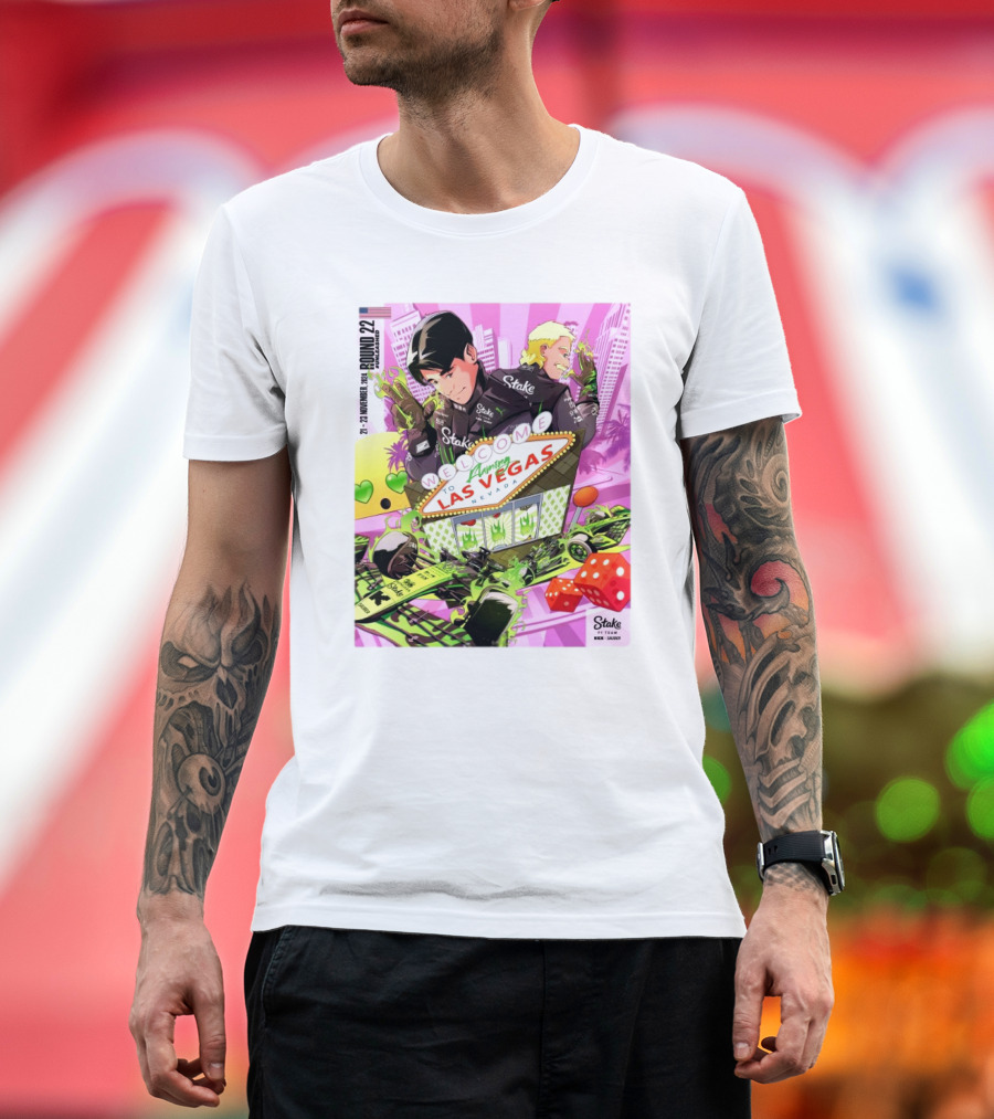 Welcome to Flaming Las Vegas Nevada November 21-23 2024 Round 22 Stake F1 Team Kick T-Shirt