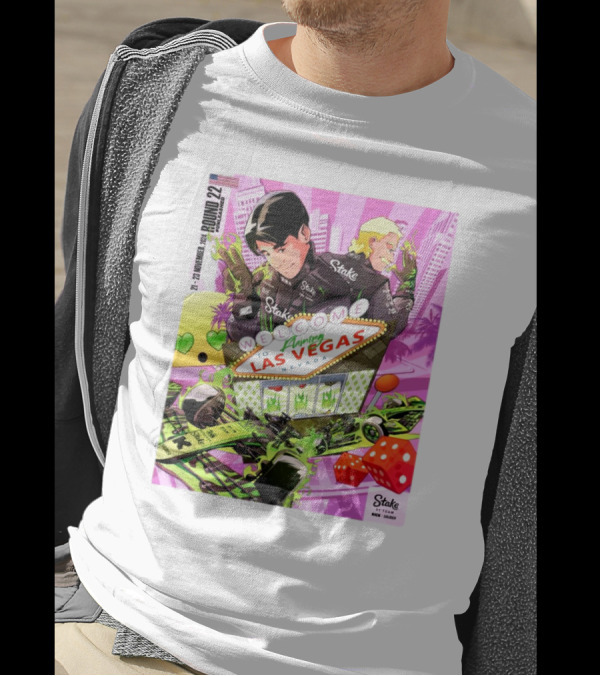 Welcome To Flaming Las Vegas Nevada November 21-23 2024 Round 22 Stake F1 Team Kick T-Shirt