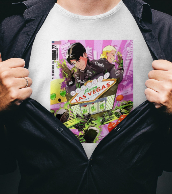 Welcome To Flaming Las Vegas Nevada November 21-23 2024 Round 22 Stake F1 Team Kick T-Shirt