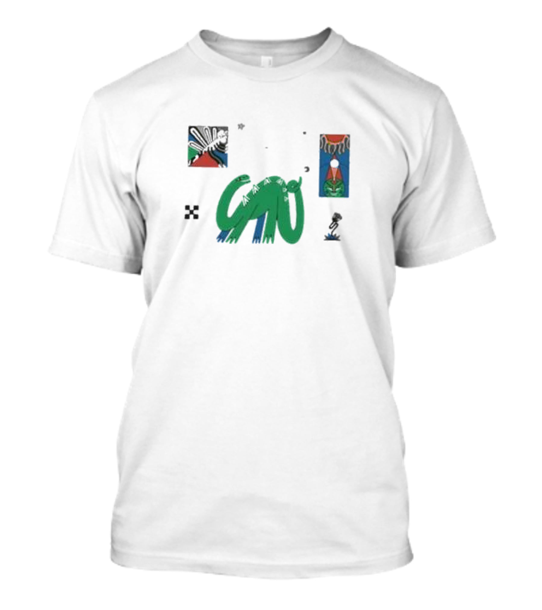 Jurassic Vibes Dinosaur Lava Glow Everpress T-Shirt