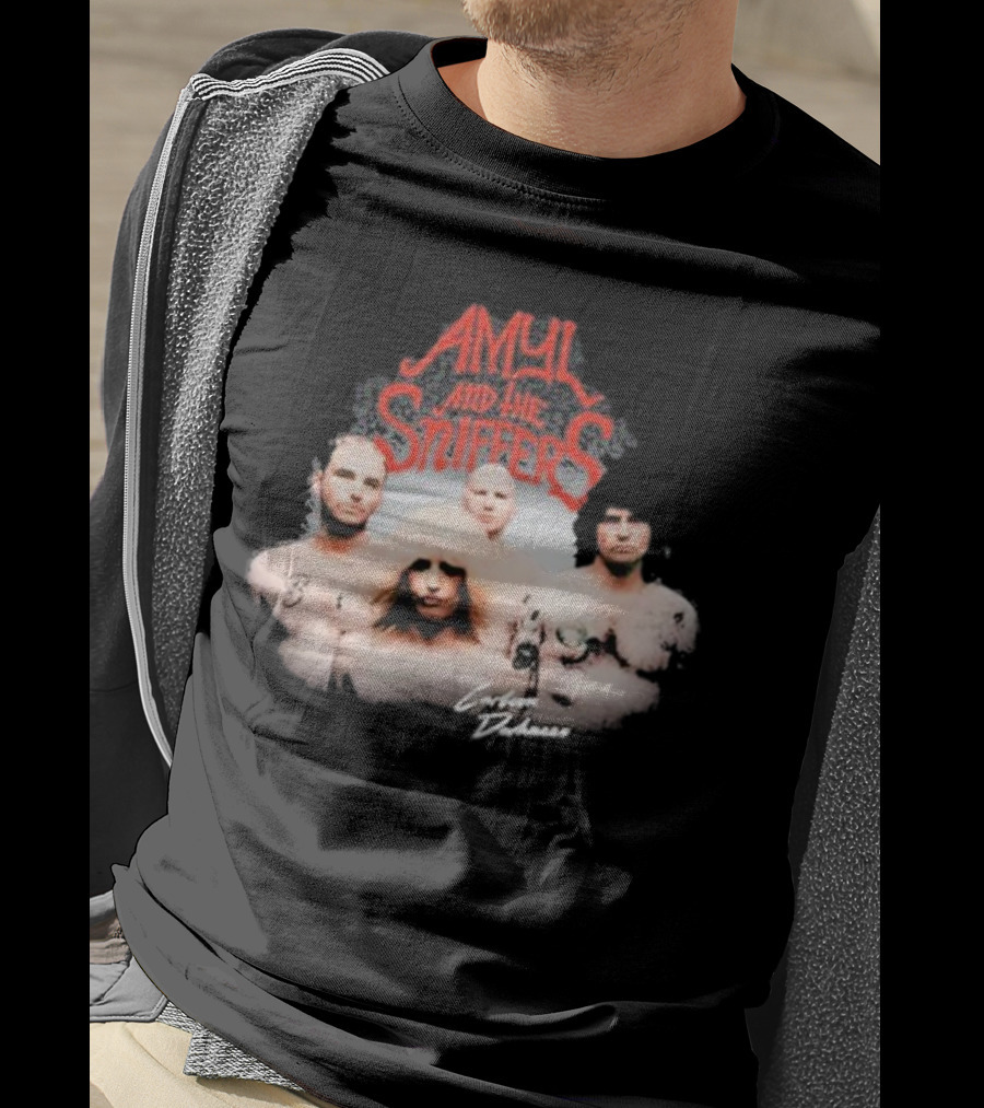 Amyl And The Sniffers Band Comfort To Me Logo Photo T-Shirt