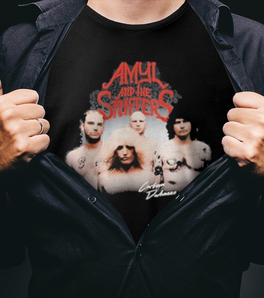 Amyl And The Sniffers Band Comfort To Me Logo Photo T-Shirt