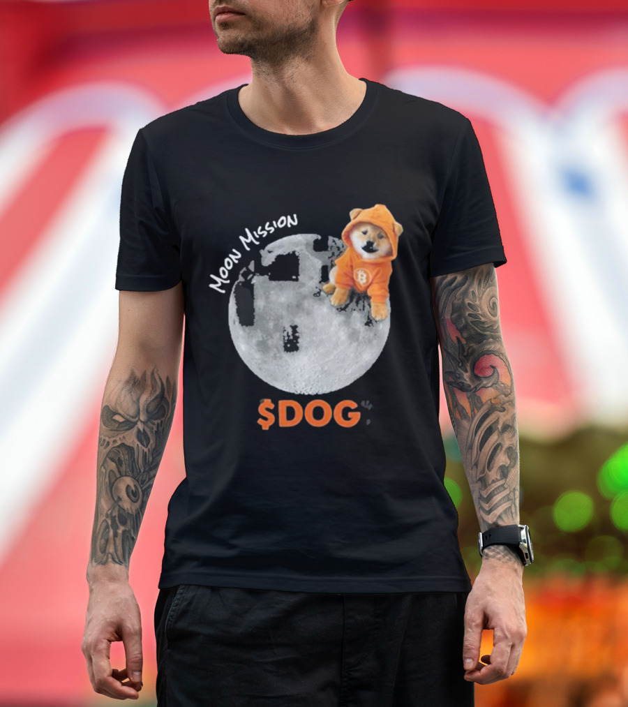 Moon Mission $DOG Dogecoin Bitcoin Shiba Inu T-Shirt