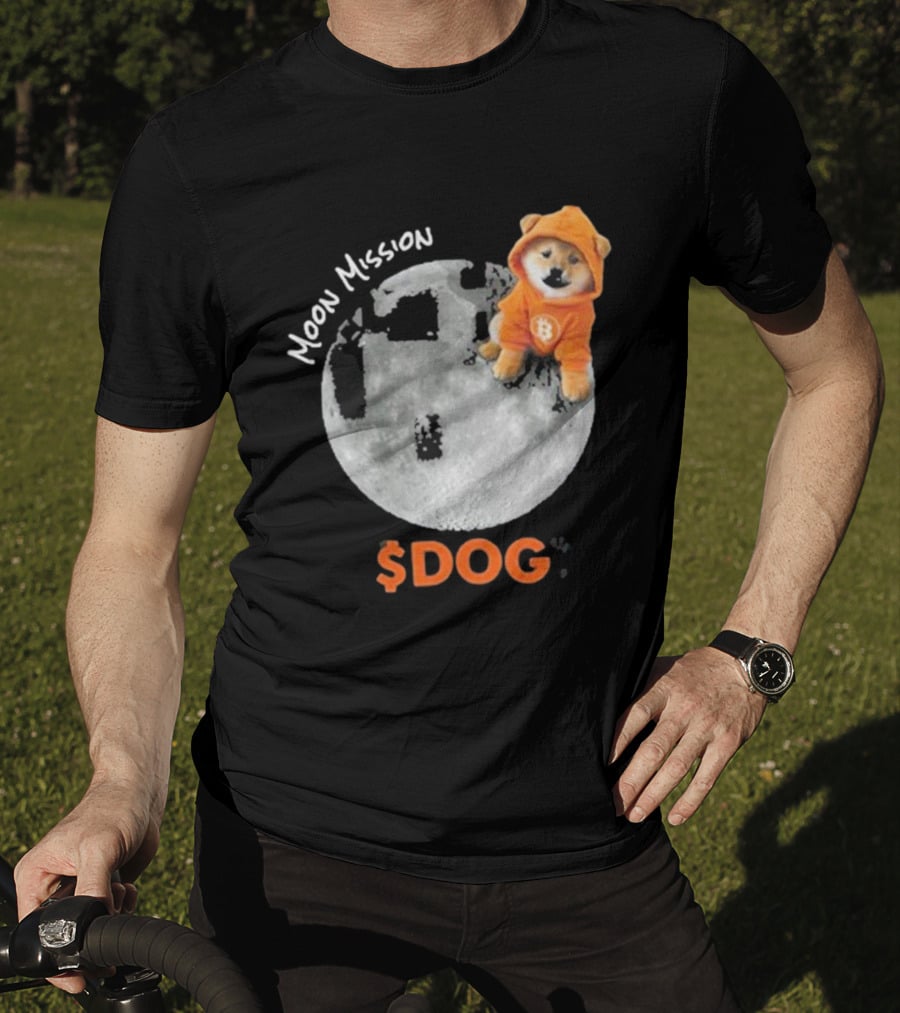 Moon Mission $DOG Dogecoin Bitcoin Shiba Inu T-Shirt