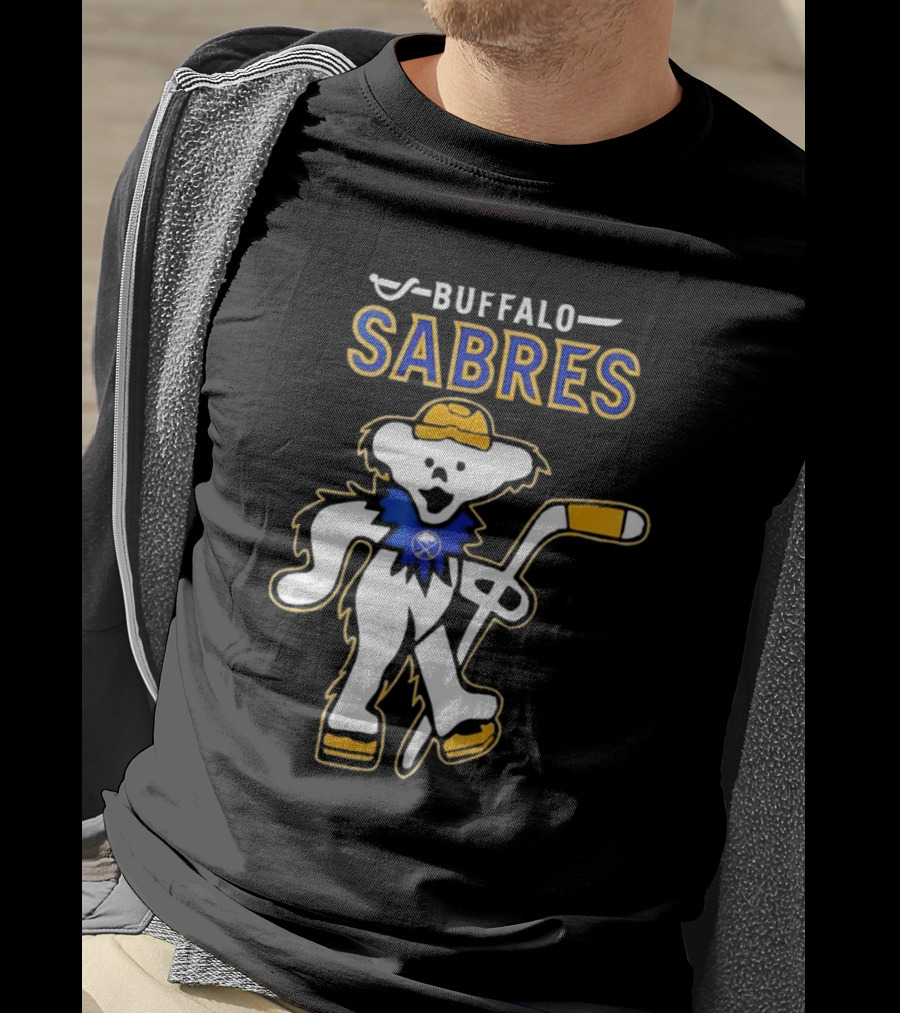 Buffalo Sabres Grateful Dead Dancing Bear Hockey T-Shirt